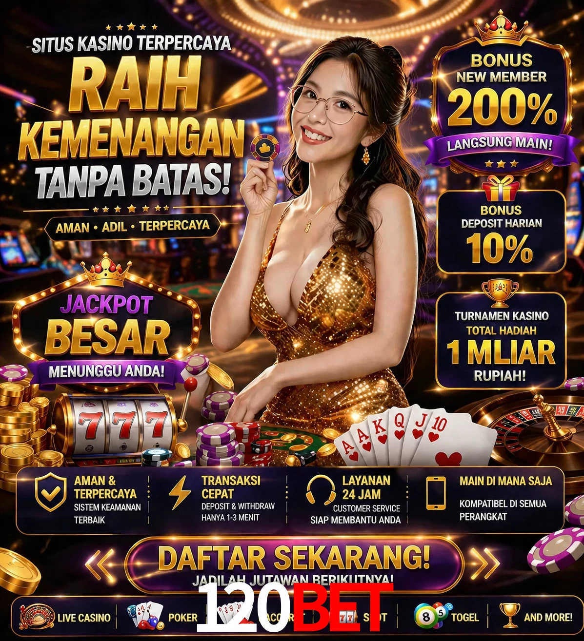 Roleta e blackjack 120bet